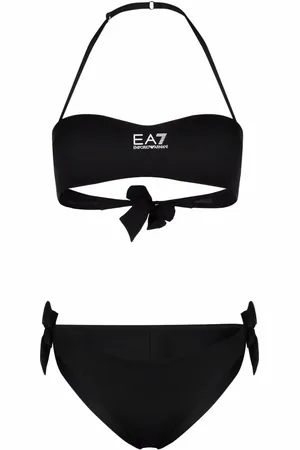 EA7 Halterneck tie-side bikini