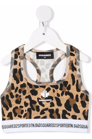 Dsquared2 Leopard print cropped tank top