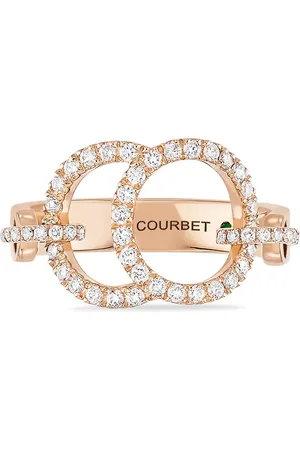 COURBET 18kt recycled rose gold Celeste laboratory-grown diamond pav?? set ring