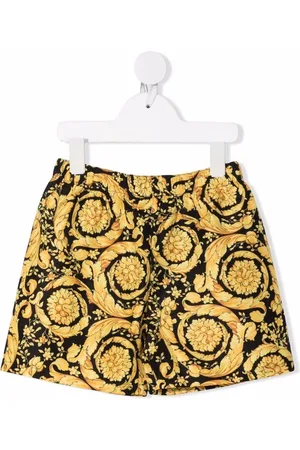 VERSACE Barocco Kids-print swim shorts