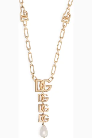 Dolce & Gabbana DG-logo pearl-embellished necklace