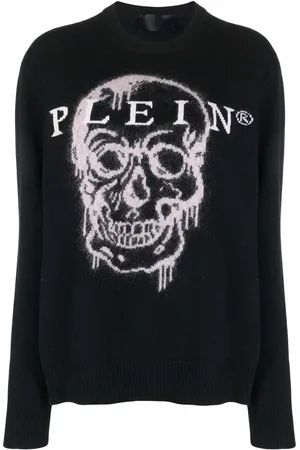 Philipp Plein Intarsia-knit skull jumper