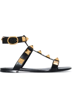 VALENTINO GARAVANI Roman Stud flat leather sandals