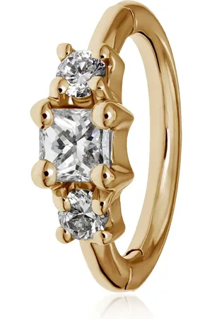Maria Tash 18kt Princess huggie earring