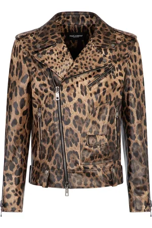 Dolce & Gabbana Leopard-print leather jacket