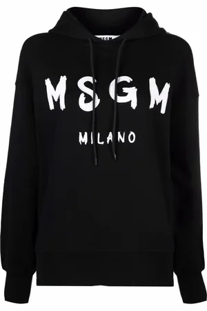 Msgm Logo-print cotton hoodie