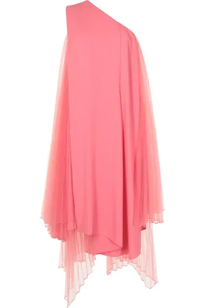JUUN.J Pleated tulle one-shoulder dress