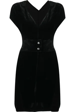 Rick Owens Velvet v-neck short dress
