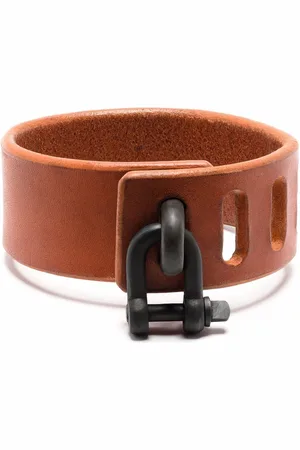 PARTS OF FOUR Restraint-charm leather bracelet