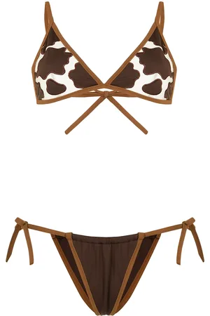 Sian Skye cow-pattern bikini