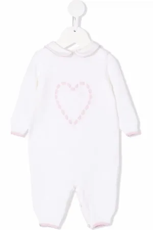 SIOLA Heart embroidered-logo rompers