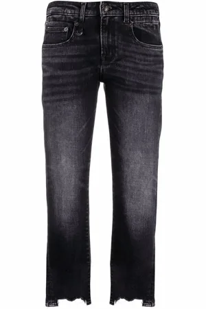 R13 Raw-cut cropped jeans