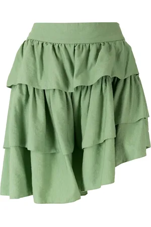 Olympiah Cape ruffled skirt