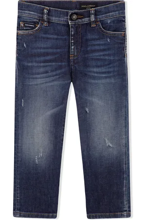 Dolce & Gabbana Straight-leg whiskered jeans