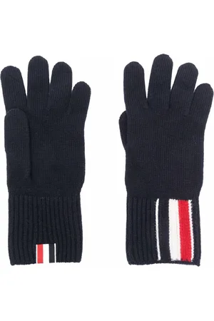 Thom Browne RWB stripe merino wool gloves