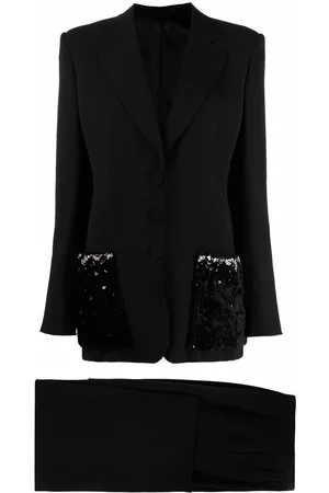 Gianfranco Ferré 1990s panelled pockets two-piece suit