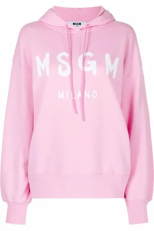Msgm Logo-print cotton hoodie