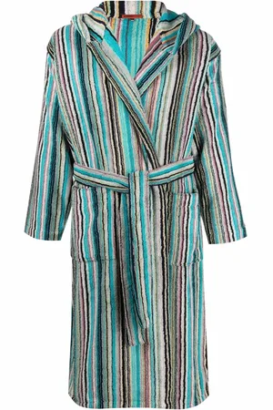 Missoni Jazz striped hooded bathrobe