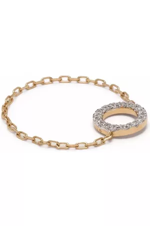 DJULA 18kt yellow circle chain diamond ring