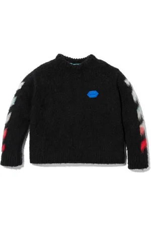 OFF-WHITE Arrows brushed-effect jumper