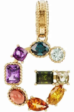 Dolce & Gabbana Rainbow Alphabet G 18kt yellow multi-stone pendant