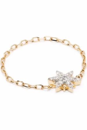 DJULA 18kt yellow Sun diamond chain ring