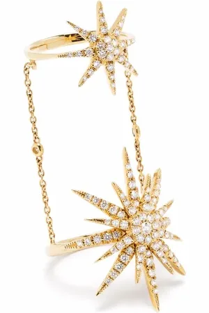 DJULA 18kt yellow Double Soleil knuckle diamond ring