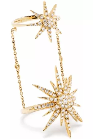 DJULA 18kt yellow Double Soleil knuckle diamond ring