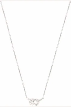 COURBET 18kt recycled white gold CELESTE laboratory-grown diamond small pendant necklace