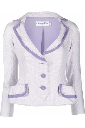 Dior 2010s check-print single-breasted jacket