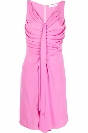 Dior 2010s draped front sleeveless dress