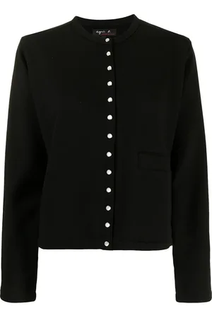 AGNÈS B. Snap-fastening knitted cardigan