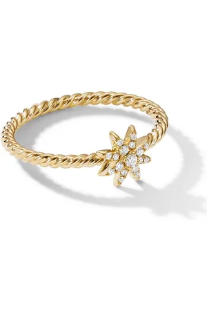 David Yurman 18kt yellow Petite Starburst diamond ring (7.5mm)