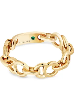COURBET 18kt recycled yellow Celeste chain ring
