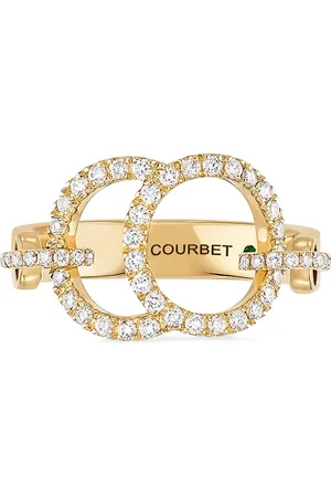 COURBET 18kt recycled yellow CELESTE laboratory-grown diamond pav?? ring