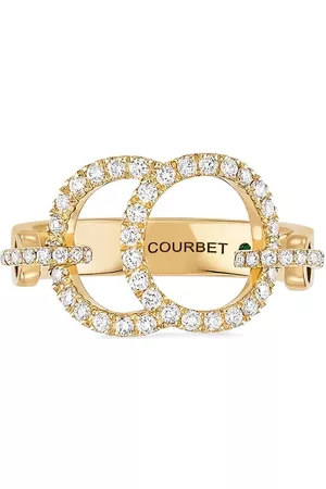 COURBET 18kt recycled yellow CELESTE laboratory-grown diamond pavé ring