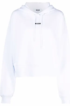 Msgm Cropped logo hoodie