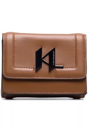 Karl Lagerfeld Women Wallets - Logo-plaque leather wallet