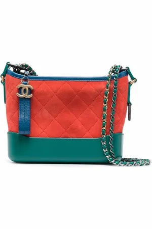 CHANEL 2017 colour-block diamond quilted shoulder bag