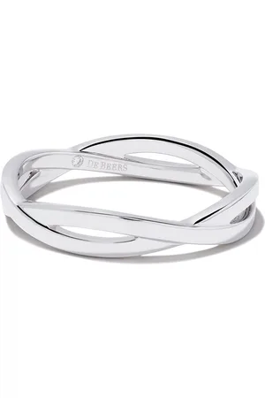 De Beers 18kt white gold Infinity 3mm band