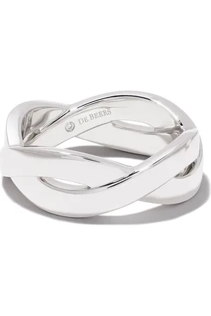 De Beers 18kt white gold Infinity 5mm band