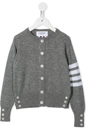 Thom Browne 4-Bar crew neck cashmere cardigan