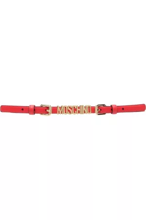 Moschino Logo plaque chain belt