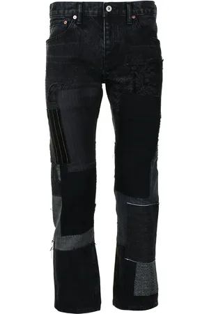 JUNYA WATANABE Patchwork-design cropped jeans