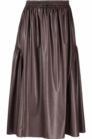 Fabiana Filippi Faux-leather midi skirt