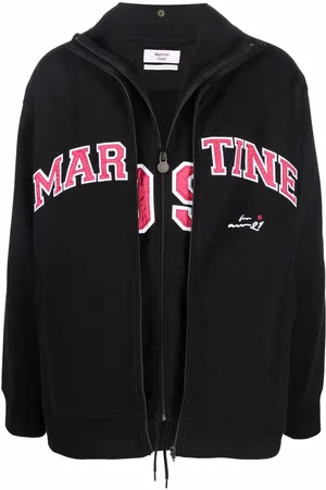 MARTINE ROSE Logo print layered track jacket