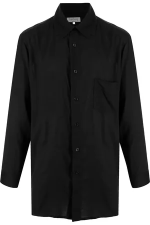 YOHJI YAMAMOTO Collar-detail oversize long-sleeve shirt