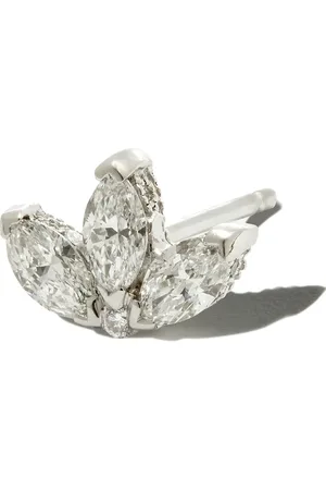 Maria Tash 18kt white gold Engraved Lotus earring