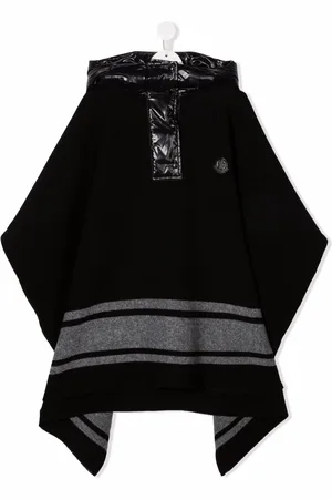 Moncler TEEN hooded cape coat