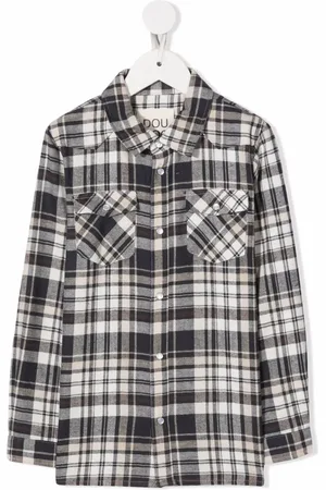 DOUUOD KIDS Plaid-check print shirt